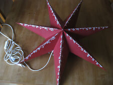 IKEA Stern Rot Lampenfassung Sparbirne 7 Watt Ø ca. 70 cm Pappe