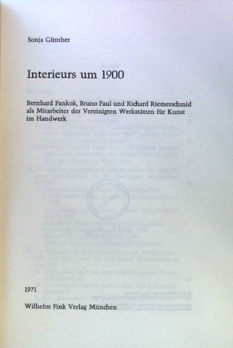 Interieurs 1900 bernhard - um,