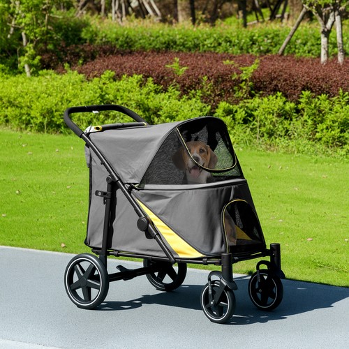 Pawhut hundewagen hundebuggy - hundewagen,,
