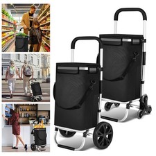 Einkaufstrolley mit Tasche Einkaufswagen Kühlfach Wasserdichte Räder klappbar