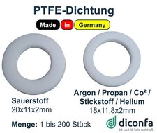 PTFE Dichtung Sauerstoff O2