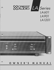 Crest # Bedienungsanleitung # Audio Amplifier # LA-Series # englisch # 1991