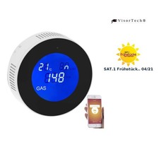 VisorTech WLAN-Multi-Gasmelder für haushaltsübliche Gase, mit App & Sprachansage