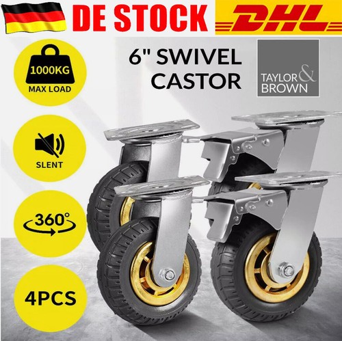 4er set 150mm schwerlastrollen - set,