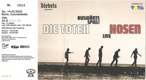 Die toten hosen - toten, auswärtsspiel