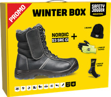 PROMONORDI S3 Winterbox mit Sicherheitsstiefel Nordic Winterstiefel Socken Mütze
