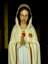 Madonna Maria Rosa Mystica Marienstatue 20 Zoll, Holz 50 cm NEU