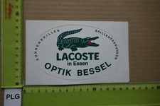 Alter Aufkleber Optiker Brillen Drogerie LACOSTE Optik BESSEL Stadt Essen