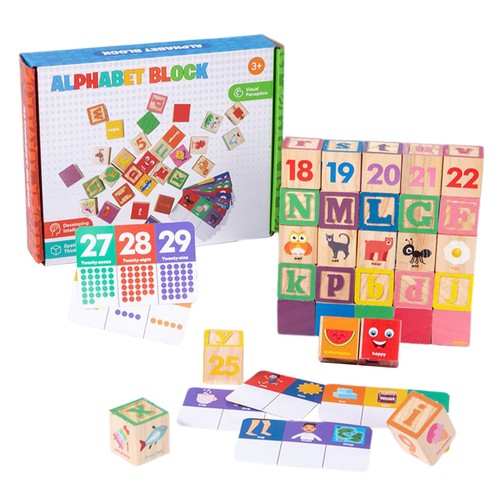 Holz-ABC-Spielzeugbausteine