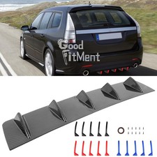 Für Saab 9-3 9-5 Auto Kohlefaser Heckstoßstange Spoiler Splitter Heckdiffusor