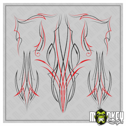 Pinstripe aufkleber set - aufkleber,