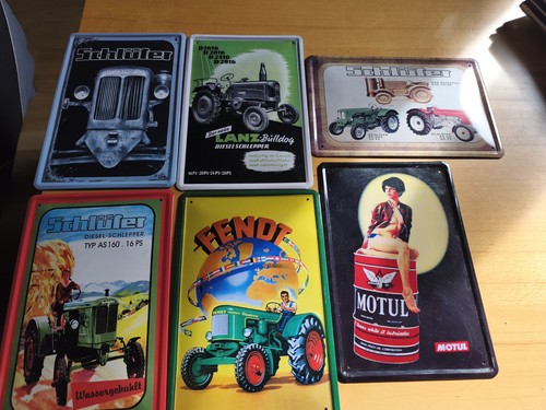 Blechschilder traktor retro - blechschilder,