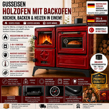 Roter gusseisen holzofen mit - gusseisen,