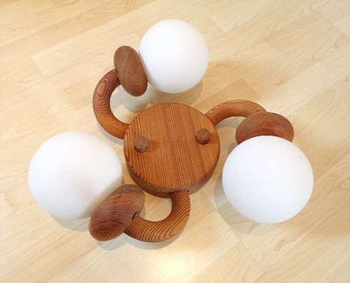 Lampada vintage glaskugel - vintage, holz