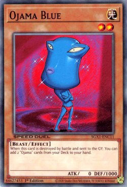 Yugioh ojama blue - blue, sgx1-enc11