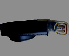 Leder Gürtel  Schwarz  "Made in Italy"  3 cm mit Koppelschnalle Edelstahl 115