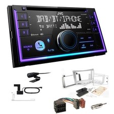 JVC 2-DIN MP3 Autoradio Bluetooth DAB+ für Lancia Delta III 2009-2014 silber
