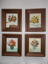 4er Set Bilder, gemalt