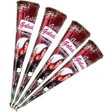 4x Henna Golecha Braun Sommersprossen Stift Freckles Pen Farbe Tattoo Rotbraun