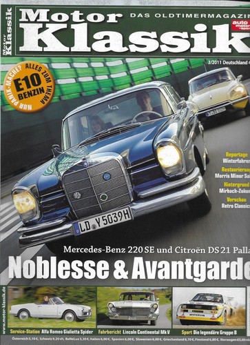 Zeitschrift motor klassik - zeitschrift, *motor