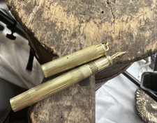 Antik 14k Kunst Deko Wahl Gold Gefüllt Füllfederhalter Hebel Füllung Anhänger