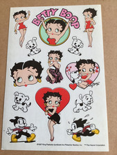 RARITÄT: Betty Boop Stickerbogen von 1997, ungeklebt, Größe  ca. 10.2x15.4cm