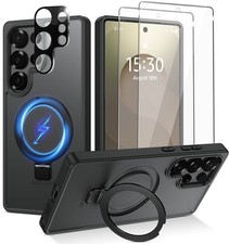 Unsichtbarer Ständer Hülle für Samsung S25 S24 S23 Ultra Magnetischer + Hartglas
