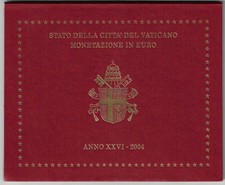 Vatikan KMS 2004 Kursmünzensatz 1 Cent -2 Euro im original Blister - Top Zustand