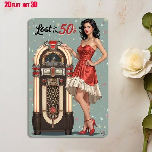 Blechschild pin girl - girl, neben
