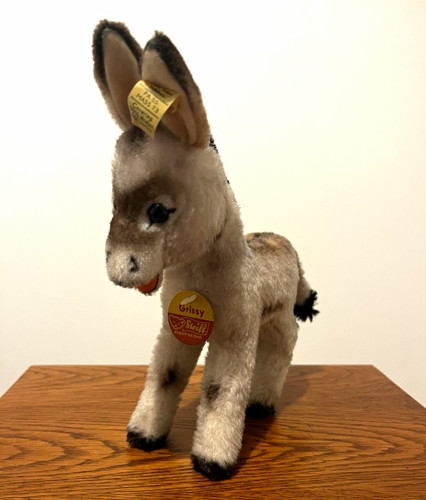 Steiff grissy esel - grissy, stoff-