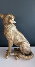SALE: PTMD Design Figur Gepard Leopard goldene Dekoration Statue 52 cm Poly