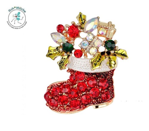 Brosche weihnachten stiefel - brosche, 3d
