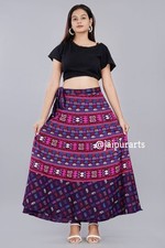 Baumwolle Wickelrock lang