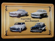 Blechschild Flotte Eisenach Wartburg Sport Coupe, W.311, W. 311 Cabrio, W.312
