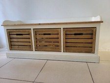 Praktische Sitzbank aus Holz - Butlers-Vintage-Serie Campagne - 3 Schubboxen