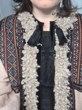 Ethno Jacke S M  Handarbeit festlich Kreuzstich Wolle Boho