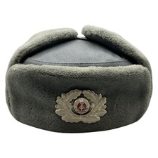 NVA DDR Wintermütze MdI Pelzmütze Offizier Volkspolizei Gr. 54 Grau 1856 1969
