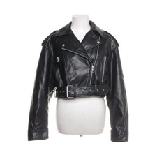 Zara, Bikerjacke, Damen, Größe: M, Schwarz, Einfarbig, Lederimitat #FXg