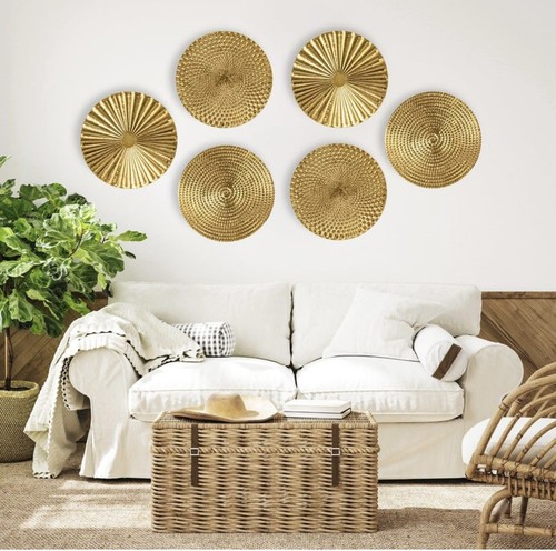 6er set boho goldrunde - 6er-set,
