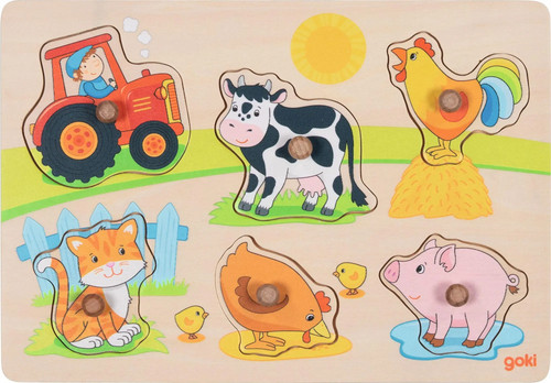 Steckpuzzle auf dem bauernhof - steckpuzzle,
