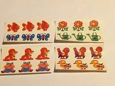 4 DDR  Abziehbilder Bögen  , lustige Motive für Kinder