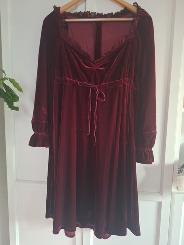 Killstar blutrotes samtkleid - killstar,