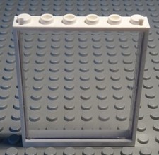 Lego Fenster 1x6x6 Weiss mit Transparenter Scheibe