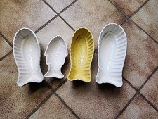 4 Stück Wackelpudding Formen Fisch Vintage Pudding Feinsteinzeug Porzellan