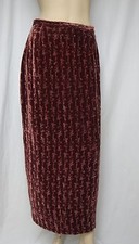 Laura Ashley Samtrock mit Seide 36 braun bestickt  Abendrock Hochzeit Samt 