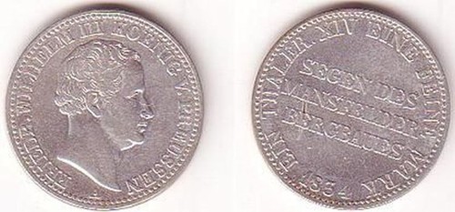 Taler silber münze - 1,