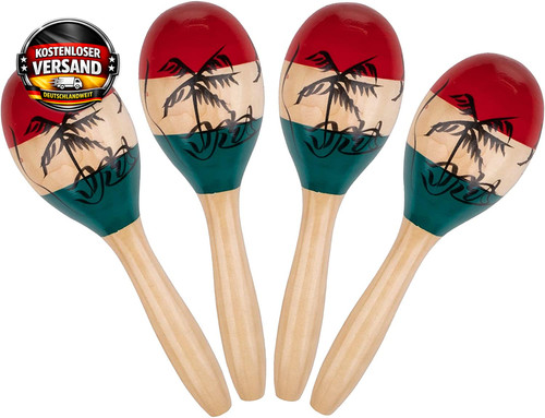 Holz maracas 4er set - holz-maracas,