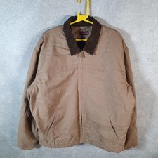 Vintage Wolverine Workwear American Detroit Jacke Herren 2XL Tall Braun Canvas