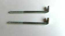 2 Stück Schraubhaken Schlitzschraubhaken  L-Haken 7,2 x 120 mm