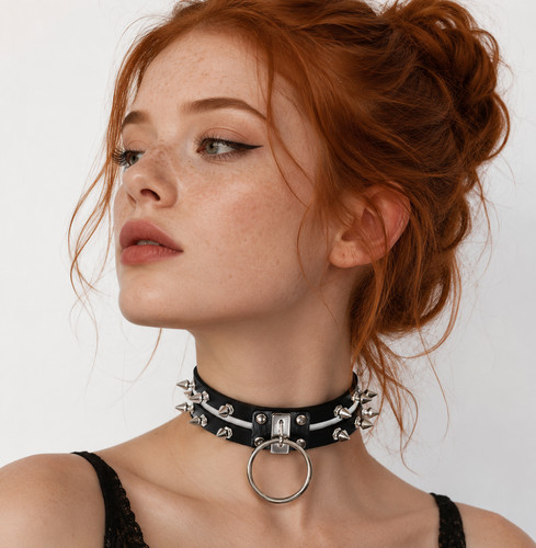 Choker spike halsband gothic - choker,